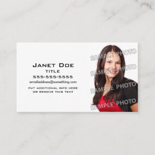 Simple White Photo Template Visitekaartje