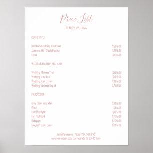 Simple White Pink Preishear Poster