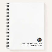 Simple White Professional Bio-foto Notitieboek (Voorkant)