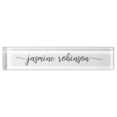 Simple White Professional Signature Script Naambordje (Voorkant)