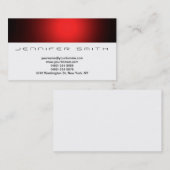 Simple White Red Plain Visitekaartje (Voorkant / Achterkant)