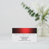 Simple White Red Plain Visitekaartje (Staand voorkant)