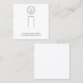 Simple White Ring Display Kaart |Voeg uw Logo toe Vierkante Visitekaartje (Voorkant / Achterkant)