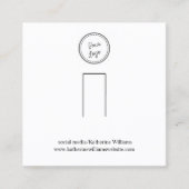 Simple White Ring Display Kaart |Voeg uw Logo toe Vierkante Visitekaartje (Voorkant)