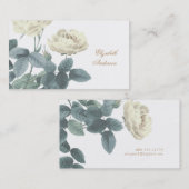 Simple White Rose Visitekaartje (Voorkant / Achterkant)