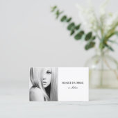 Simple White Salon Fotografie-fotokaart Visitekaartje (Staand voorkant)