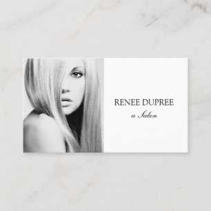 Simple White Salon Fotografie-fotokaart Visitekaartje