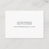 Simple White Save the Date with Wedding Website Informatiekaartje (Achterkant)