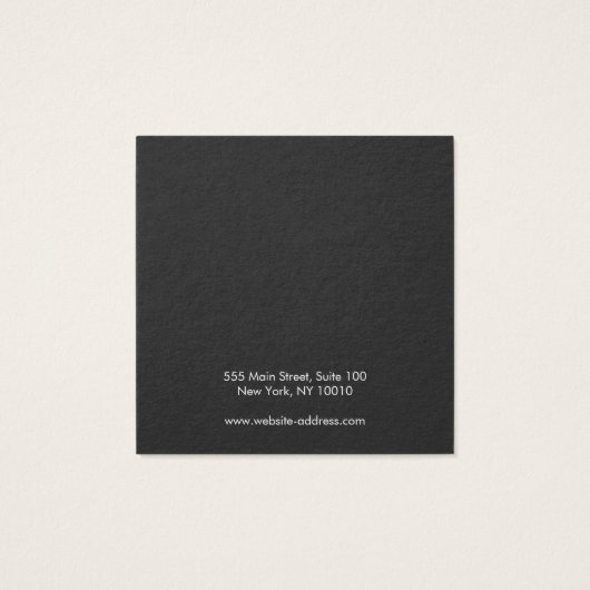 Simple White Square Stud Earring Display Kaart (Achterkant)