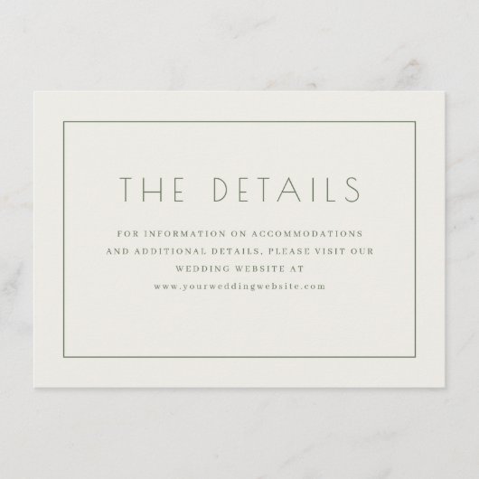 Simple White Text Box Informatiekaartje (Voorkant)