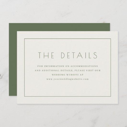 Simple White Text Box Informatiekaartje (Voorkant / Achterkant)