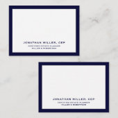 Simple White Typographic Name Title Company Notitiekaartje (Voorkant / Achterkant)