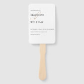 Simple White Wedding Program Handje Fan Handwaaier (Voorkant)