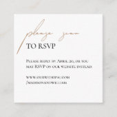 Simple White Wedding QR Rsvp Enclosure Kaart (Voorkant)