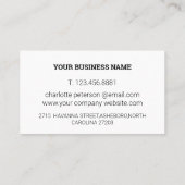 Simple White Yoga Instructor  Visitekaartje (Achterkant)