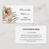 Simple White Yoga Instructor Visitekaartje (Voorkant / Achterkant)