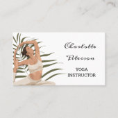 Simple White Yoga Instructor  Visitekaartje (Voorkant)