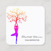 Simple White Yoga Instructor Visitekaartje (Voorkant)
