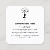 Simple White Yoga Instructor Visitekaartje (Achterkant)