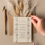 Simple Wildflower Fern Beige Engagement Party Kaart<br><div class="desc">Dit Eenvoudige 'Wildflower Fern Beige Engagement Party'-ontwerp is een elegante constructie van klassieke goudgeometrische lijsten die zijn geperst met delicate boho florale groenery bouquets en stengels. Met een palet van tijdloze ivoorbeige achtergronden met eenvoudige klassieke zwarte typografie en witte kleurrijke bloemen, die een prachtig en gepolijst romantisch gevoel creëren. Met...</div>
