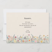 Simple Wildflower Fern Groomsman-voorstel Kaart (Achterkant)