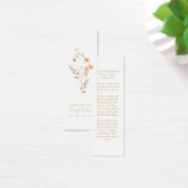 Simple Wildflower Funeral Memorial Bookmark Mini Visitekaartjes (Bureau)