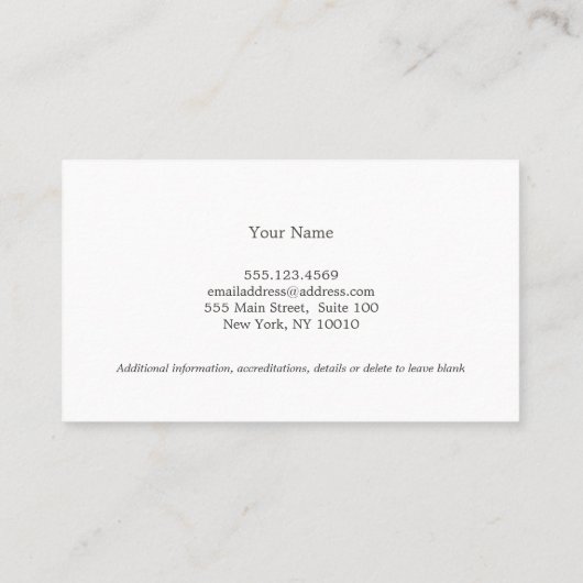 Simple Wine Stain Sommelier Bartender Visitekaartje (Achterkant)