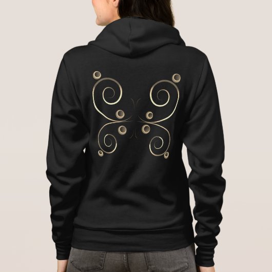 simple wings butterfly hoodie (Achterkant)