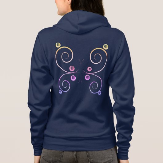 simple wings butterfly hoodie (Achterkant)