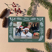 Simple Winter Foliage Single Photo Horizontal Feestdagenkaart