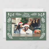 Simple Winter Foliage Single Photo Horizontal Feestdagenkaart (Voorkant)