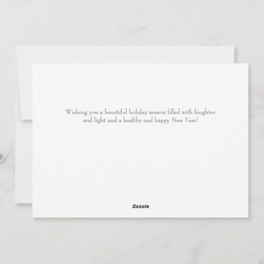 Simple Winter Foliage Single Photo Horizontal Feestdagenkaart (Achterkant)