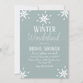 Simple Winter Snowflakes Bridal Shower-uitnodiging Kaart (Voorkant)