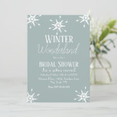 Simple Winter Snowflakes Bridal Shower-uitnodiging Kaart (Staand voorkant)