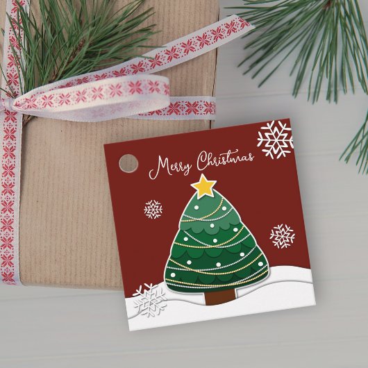 Simple Winter Snowflakes kerstfeestcadeau Bedankjes Labels