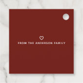 Simple Winter Snowflakes kerstfeestcadeau Bedankjes Labels (Achterkant)