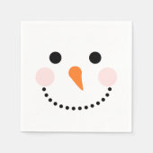 Simple Winter Snowman Face Servet (Voorkant)