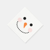 Simple Winter Snowman Face Servet (Hoek)