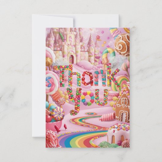 Simple Wishes Candyland bedankkaart (Voorkant)
