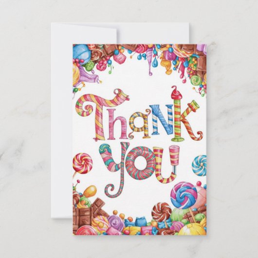 Simple Wishes Candyland bedankkaart (Voorkant)