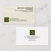 Simple Wood Grain Texture Handyman Visitekaartje (Voorkant / Achterkant)