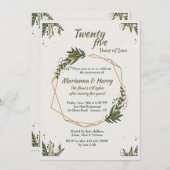 Simple Wreath Invitation Kaart (Voorkant / Achterkant)