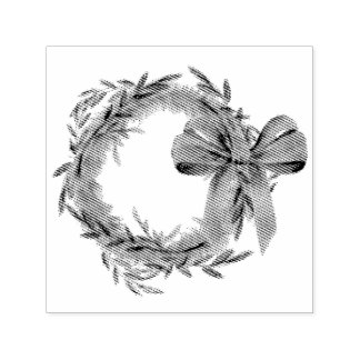 Simple Wreath Stamp Zelfinktende Stempel