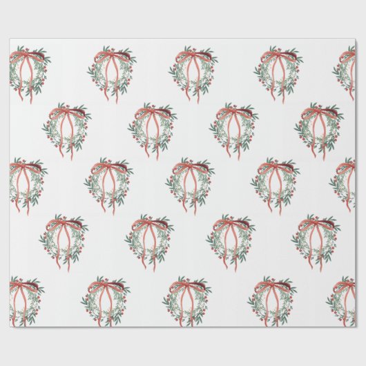 Simple Wreath Wrapping Paper Cadeaupapier (Vlak)