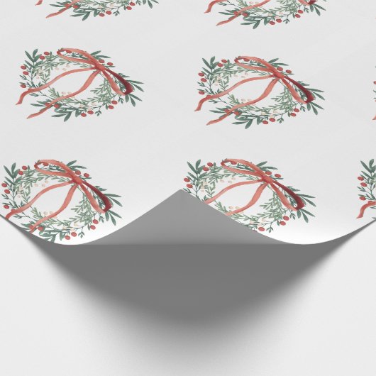 Simple Wreath Wrapping Paper Cadeaupapier (Hoek)