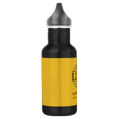 Simple Yellow and Black Company Business Logo Waterfles (Links)