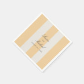 Simple Yellow and White Cabana Stripes Wedding Servet (Hoek)