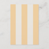 Simple Yellow Cabana Stripes Wedding Details Informatiekaartje (Achterkant)