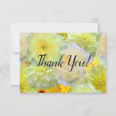 Simple Yellow Floral Thank You Bedankkaart (Voorkant)
