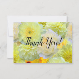 Simple Yellow Floral Thank You Bedankkaart